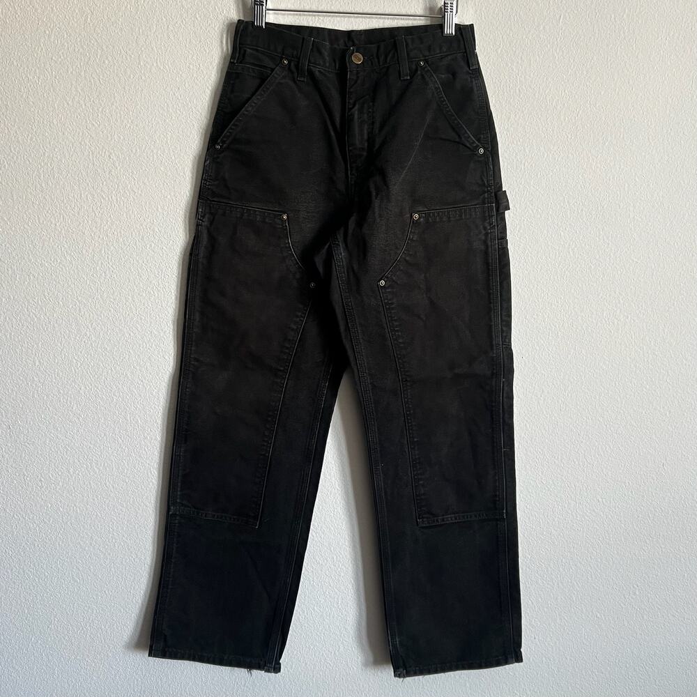 Carhartt B136 BLK faded black double knee work wear carpenter pants